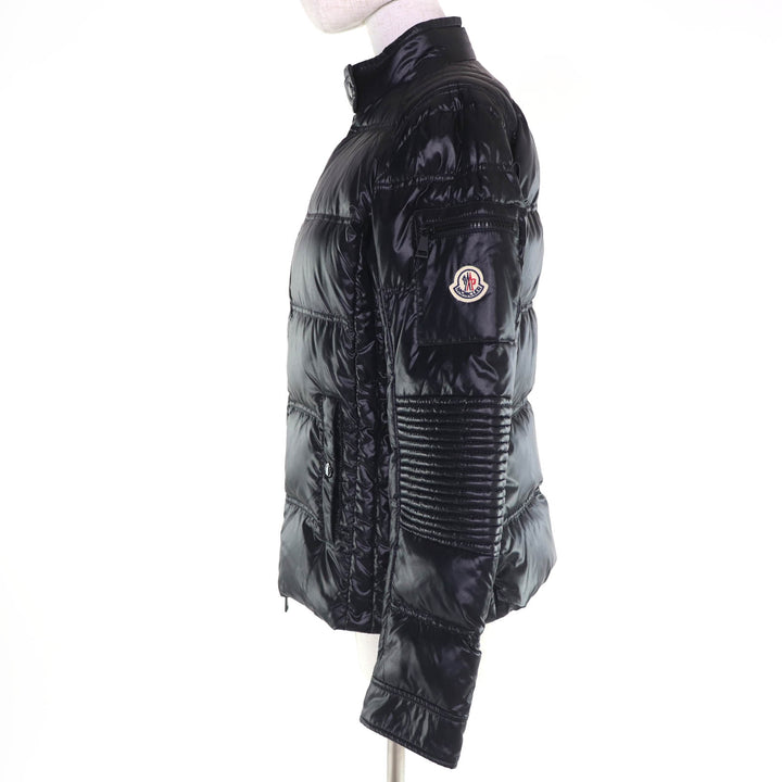 美品☆MONCLER モンクレール 21-22AW SANGATTE ロゴワッペン付 ZIP UP ダウンジャケット ブラック 3 正規品　レディース