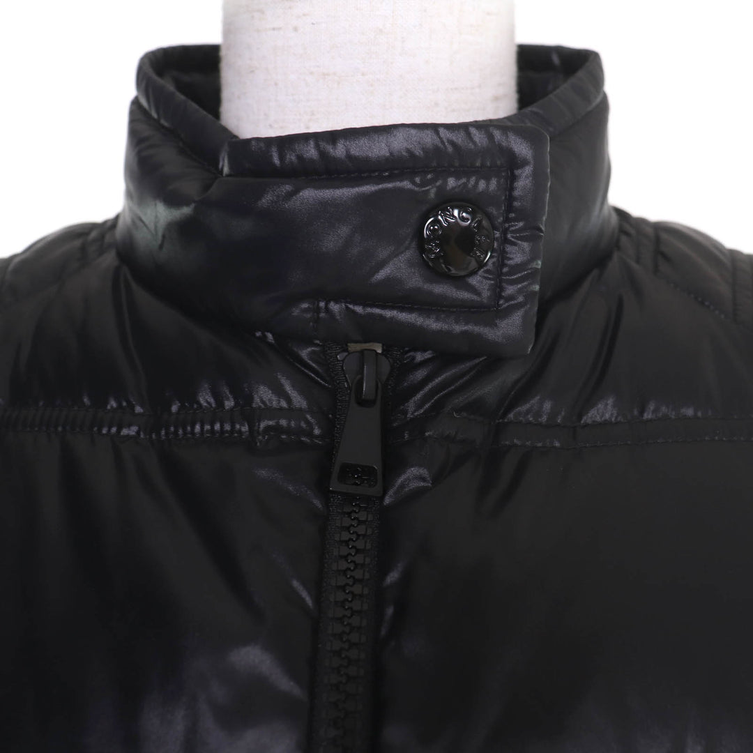 美品☆MONCLER モンクレール 21-22AW SANGATTE ロゴワッペン付 ZIP UP ダウンジャケット ブラック 3 正規品　レディース