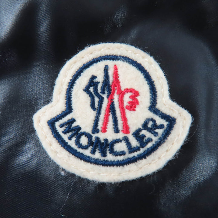 美品☆MONCLER モンクレール 21-22AW SANGATTE ロゴワッペン付 ZIP UP ダウンジャケット ブラック 3 正規品　レディース