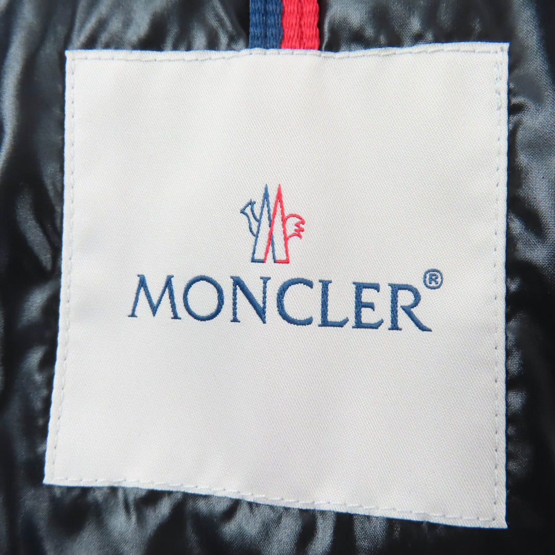 美品☆MONCLER モンクレール 21-22AW SANGATTE ロゴワッペン付 ZIP UP ダウンジャケット ブラック 3 正規品　レディース