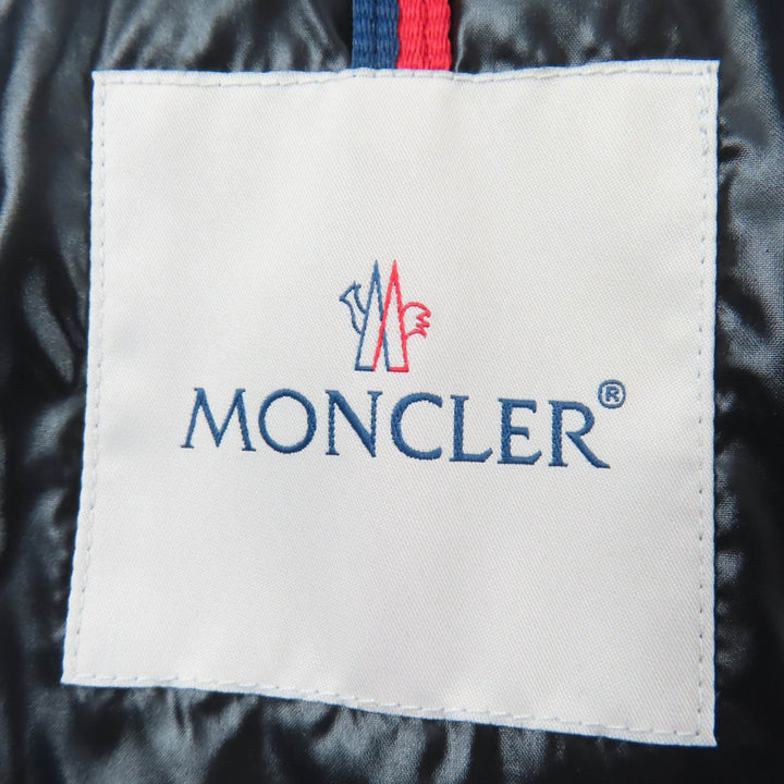 美品☆MONCLER モンクレール 21-22AW SANGATTE ロゴワッペン付 ZIP UP ダウンジャケット ブラック 3 正規品　レディース