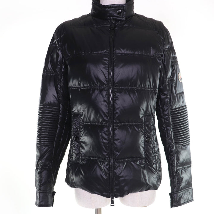 美品☆MONCLER モンクレール 21-22AW SANGATTE ロゴワッペン付 ZIP UP ダウンジャケット ブラック 3 正規品　レディース