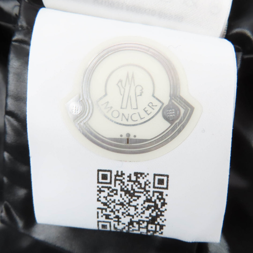 美品☆MONCLER モンクレール 21-22AW SANGATTE ロゴワッペン付 ZIP UP ダウンジャケット ブラック 3 正規品　レディース