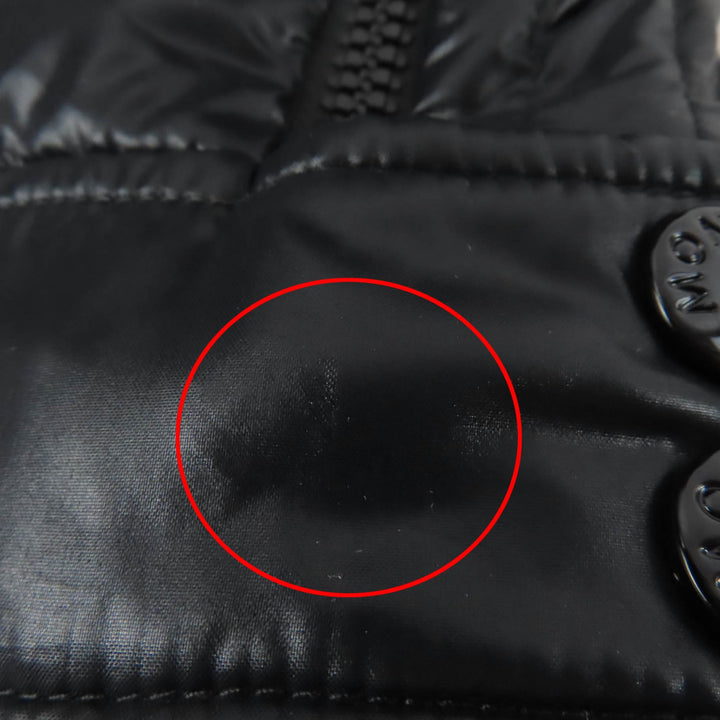 美品☆MONCLER モンクレール 21-22AW SANGATTE ロゴワッペン付 ZIP UP ダウンジャケット ブラック 3 正規品　レディース