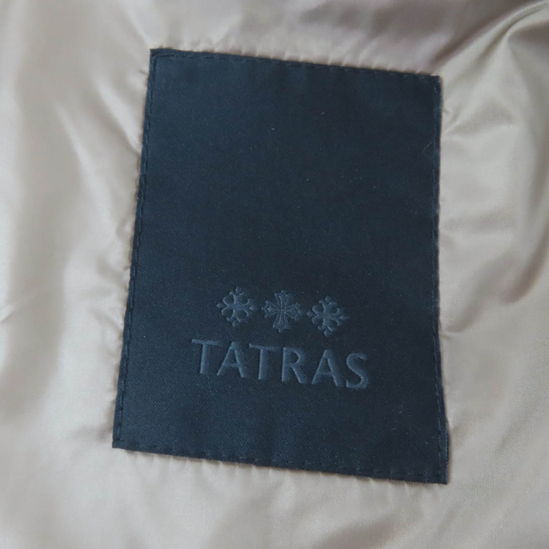 極美品☆TATRAS タトラス LTK19S4201 PANTELLERIA ベルト・フード付 ZIP UP ダウンベスト ベージュ 03 正規品 レディース