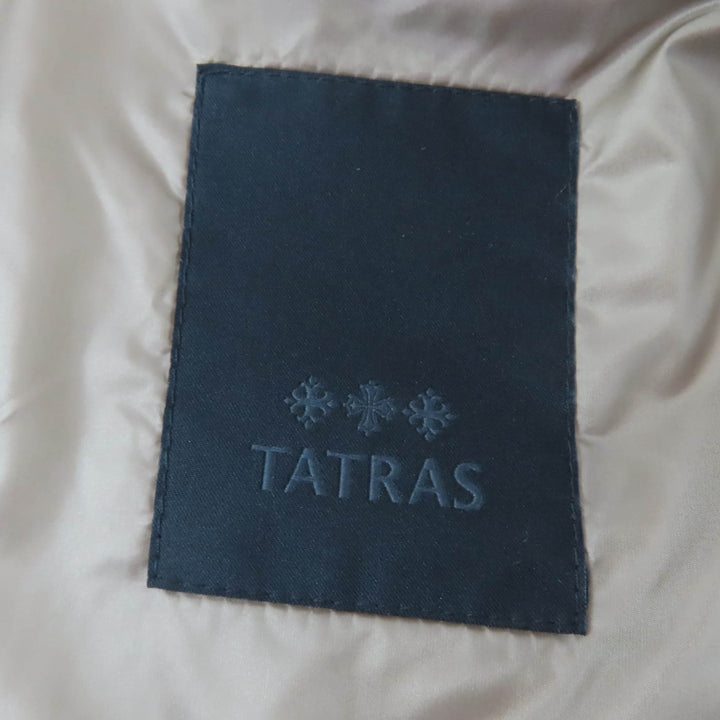 極美品☆TATRAS タトラス LTK19S4201 PANTELLERIA ベルト・フード付 ZIP UP ダウンベスト ベージュ 03 正規品 レディース