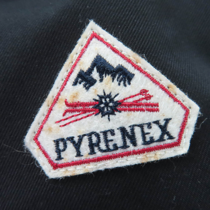 美品☆Pyrenex ピレネックス BORDEAUX ラクーンファー・フード付 ZIP UP ダウンコート ブラック 38 正規品 レディース