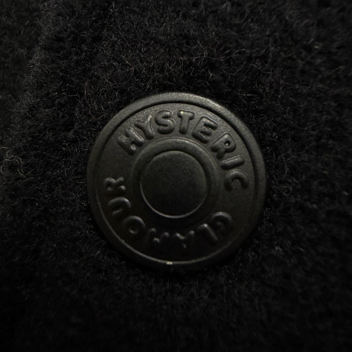 良品▼HYSTERIC GLAMOUR ヒステリックグラマー 02223AB09 ウール90% SEE NO EVIL刺繍 ヴァーシティ レザー 袖革スタジャン M 正規品