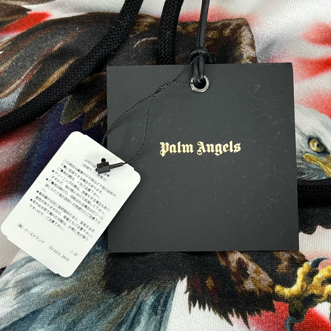 未使用品▲PALM ANGELS パームエンジェルス PMBB051S19577001 コットン100% イーグル 星条旗 パーカー マルチカラー S 伊製 正規品 メンズ