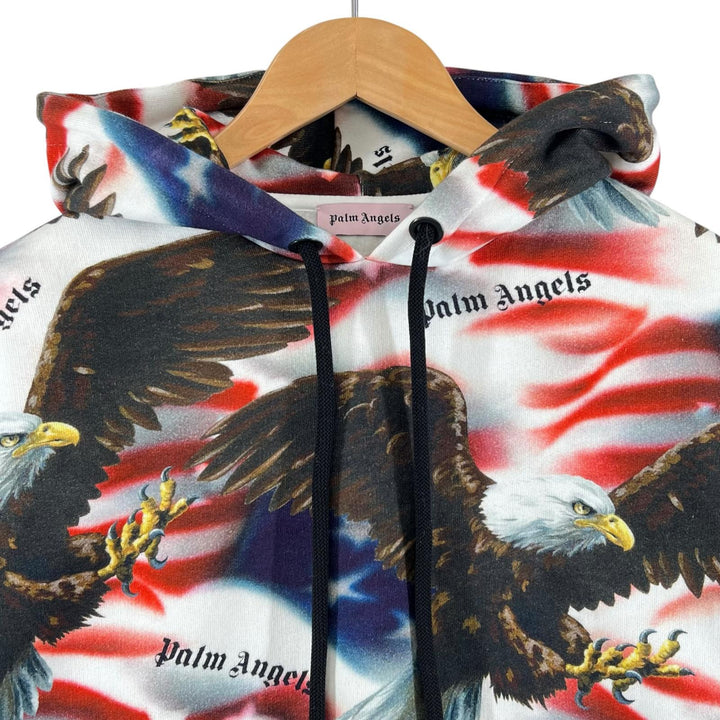 未使用品▲PALM ANGELS パームエンジェルス PMBB051S19577001 コットン100% イーグル 星条旗 パーカー マルチカラー S 伊製 正規品 メンズ