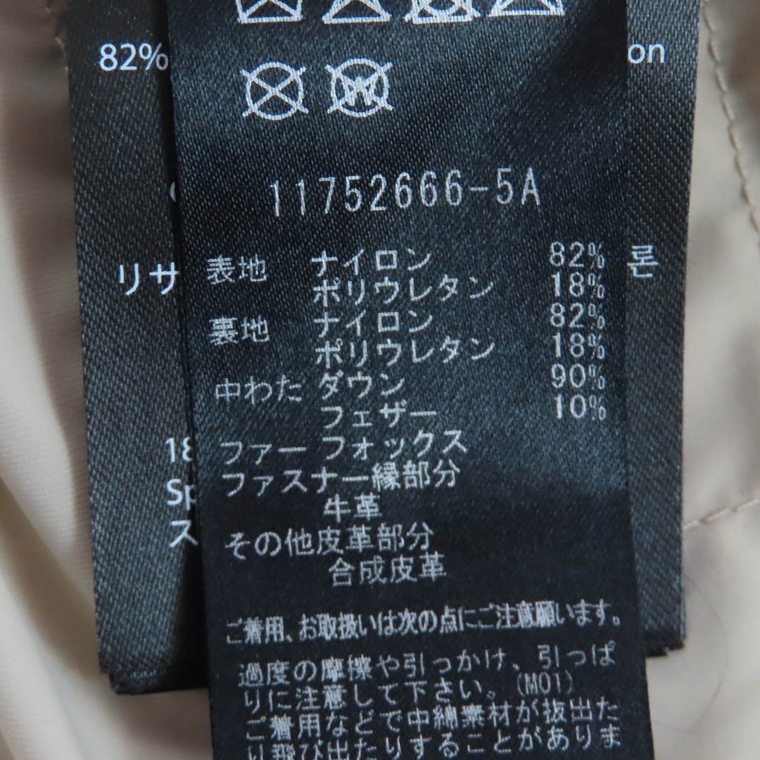 極美品☆MACKAGE マッカージュ 11752666-5A CALL-BX フォックスファー・フード付 ZIP UP ダウンコート ベージュ XS 正規品 レディース
