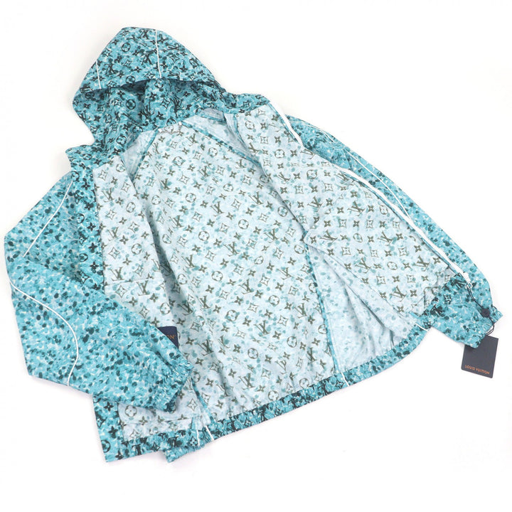 未使用品□LOUIS VUITTON ルイヴィトン 23AW モノグラム プリンテッド ウインドブレーカー ブルゾン ブルー 48 イタリア製 正規品 メンズ