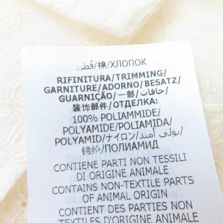 極美品☆GUCCI グッチ 627402 コットン GG・フラワー刺繍入り 半袖シャツ ブラウス アイボリー 36 イタリア製 正規品 レディース