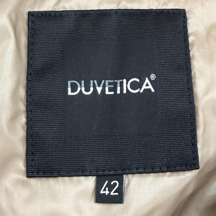 美品△DUVETICA デュベティカ CARYS カリス ラビットファー フード付き ZIP UP ダウンジャケット ダウンコート ブラック 42 レディース