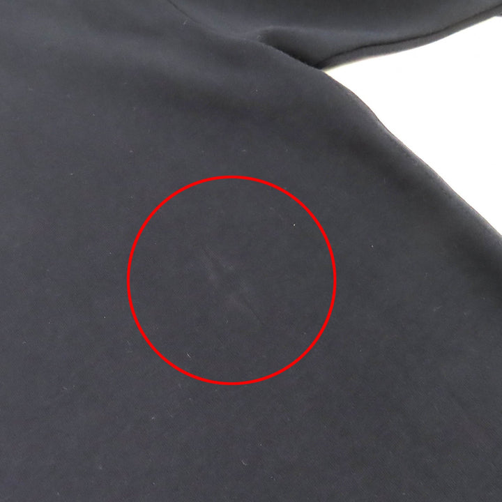 極美品△BOTTEGAVENETA ボッテガヴェネタ 725652 コットン100% ロゴ刺繍 ハイネック 長袖 トップス カットソー ダークネイビー XS 正規品