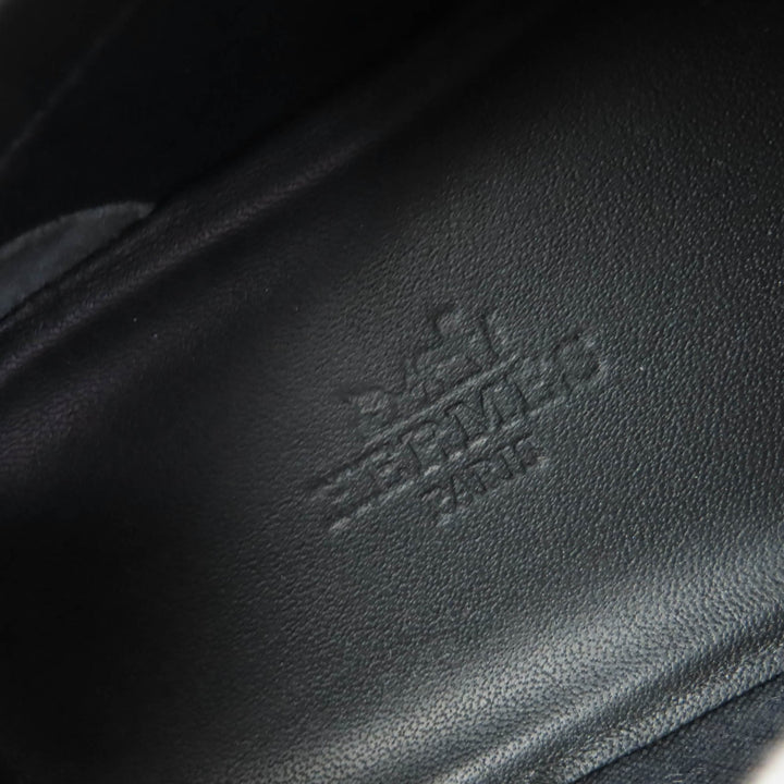 美品☆HERMES エルメス イノサン レザー使い ロゴワッペン付 レースアップ ローカットスニーカー ブラック 36.5 イタリア製 レディース