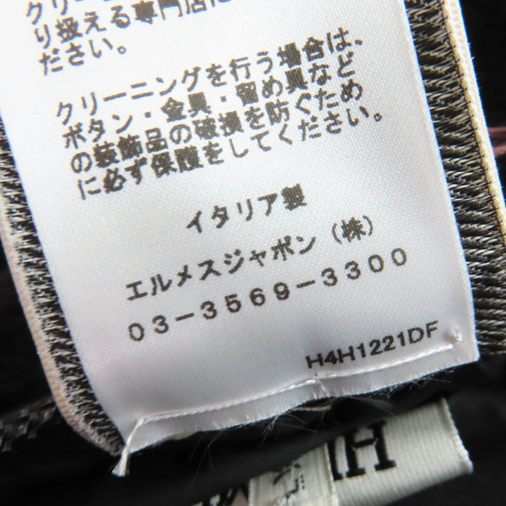 未使用品☆HERMES エルメス 4H1221DF リバーシブル ラムレザー ムートン クロップド丈 ダウンジャケット ブラック 38 正規品 レディース