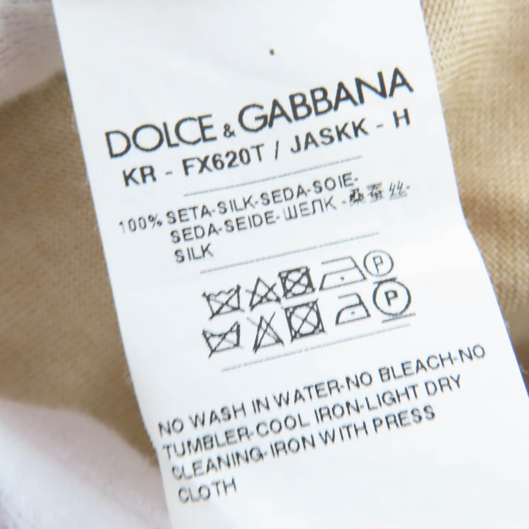 極美品☆DOLCE&amp;GABBANA ドルチェ＆ガッバーナ FX619T/FX620T シルク100％ フローラルプリント ニット アンサンブル 40 正規品