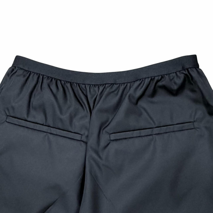 極美品◇PRADA プラダ 2022年製 22Y887 RE-NYLON ロゴ入り ロングパンツ ワイドパンツ ブラック 38S イタリア製 正規品 レディース