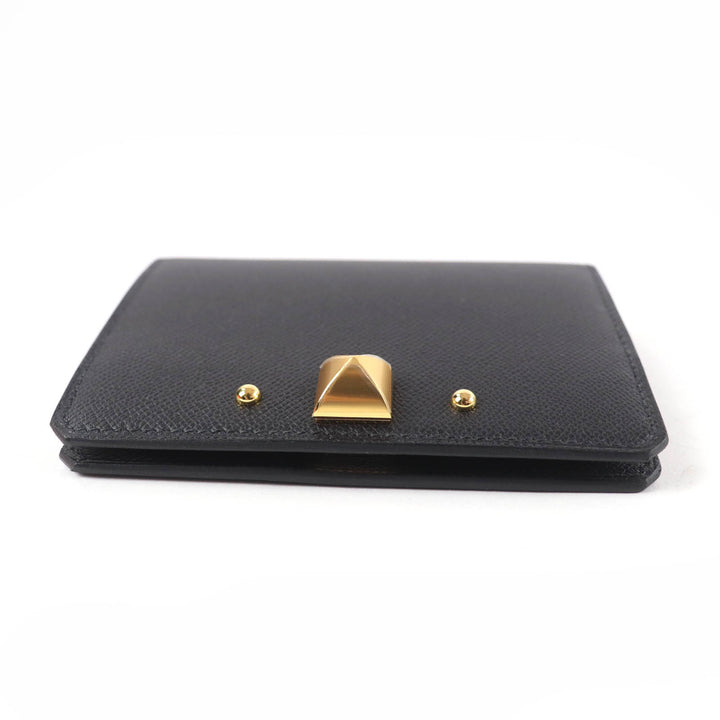 未使用品☆HERMES エルメス メドール カードケース ヴォーマダム ゴールド金具 メドール金具 ブラック K刻印 箱付 フランス製 レディース
