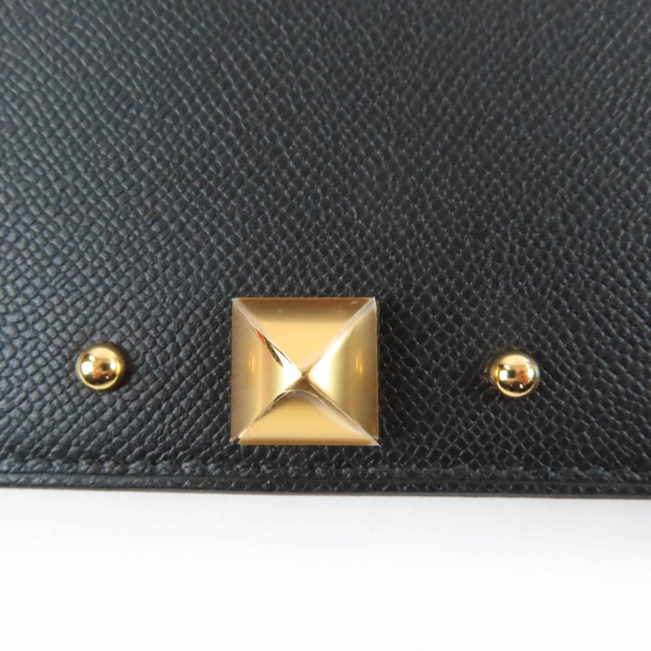 未使用品☆HERMES エルメス メドール カードケース ヴォーマダム ゴールド金具 メドール金具 ブラック K刻印 箱付 フランス製 レディース