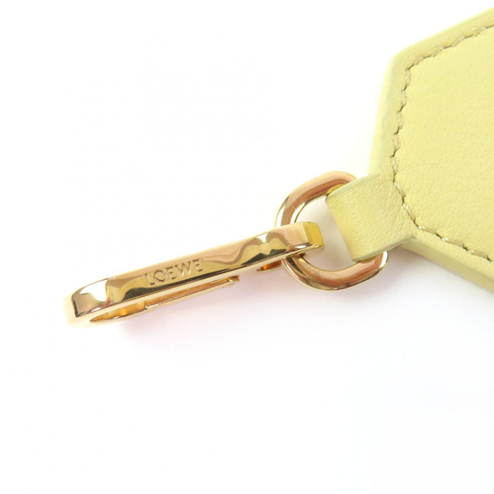 美品☆LOEWE ロエベ レザー使い アナグラム ロゴ ショルダーストラップ イエロー ゴールド金具 スペイン製 レディース 保存袋付き
