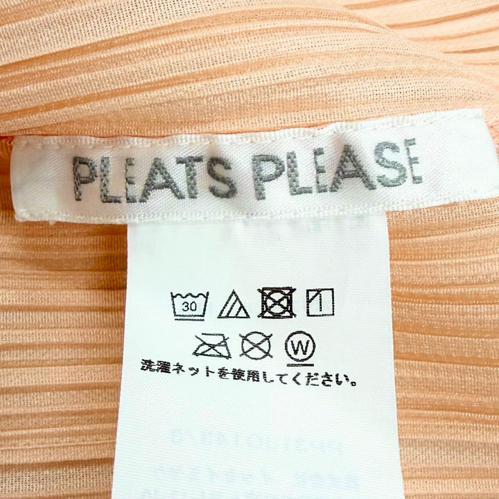 美品△PLEATS PLEASE プリーツプリーズ イッセイミヤケ 23AW PP31JO143 フロントオープン 長袖 カーディガン ピンク 3 正規品 レディース