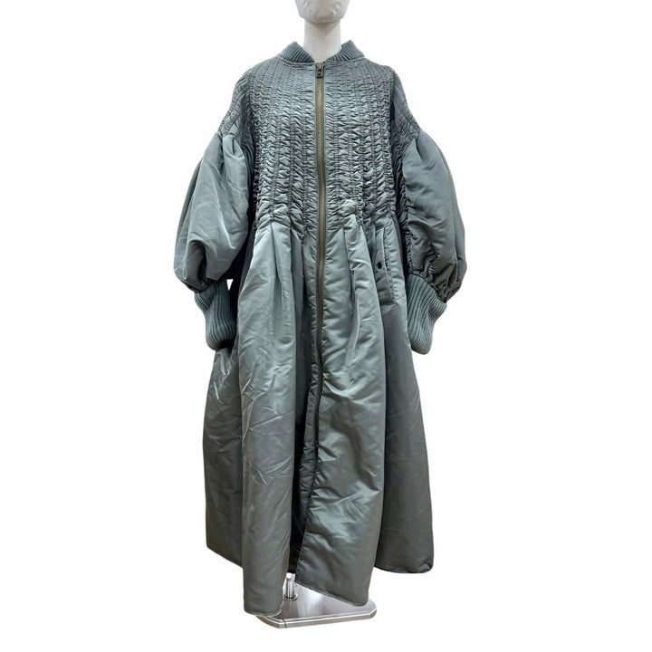 美品◇JUNYA WATANABE ジュンヤワタナベ 22AW JJ-C027 MA-1 Bomber Dress パフスリーブ オーバーサイズ ドレスコート カーキ S 正規品