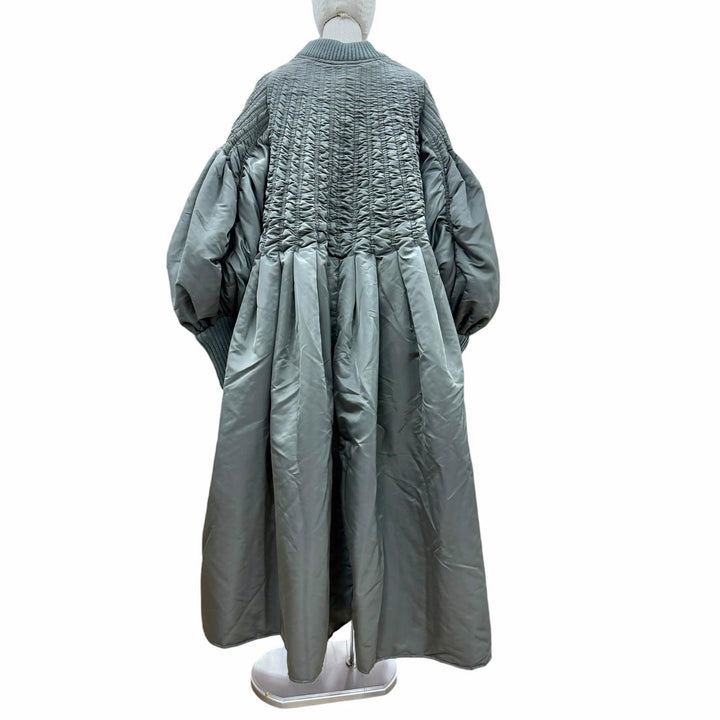 美品◇JUNYA WATANABE ジュンヤワタナベ 22AW JJ-C027 MA-1 Bomber Dress パフスリーブ オーバーサイズ ドレスコート カーキ S 正規品