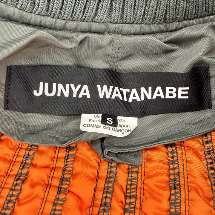 美品◇JUNYA WATANABE ジュンヤワタナベ 22AW JJ-C027 MA-1 Bomber Dress パフスリーブ オーバーサイズ ドレスコート カーキ S 正規品