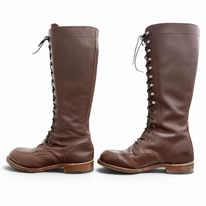 良品△RED WING レッドウィング 3386 GLORIA グロリア マホガニー オロイジナル レースアップ レザー ロングブーツ ブラウン 9B 26cm