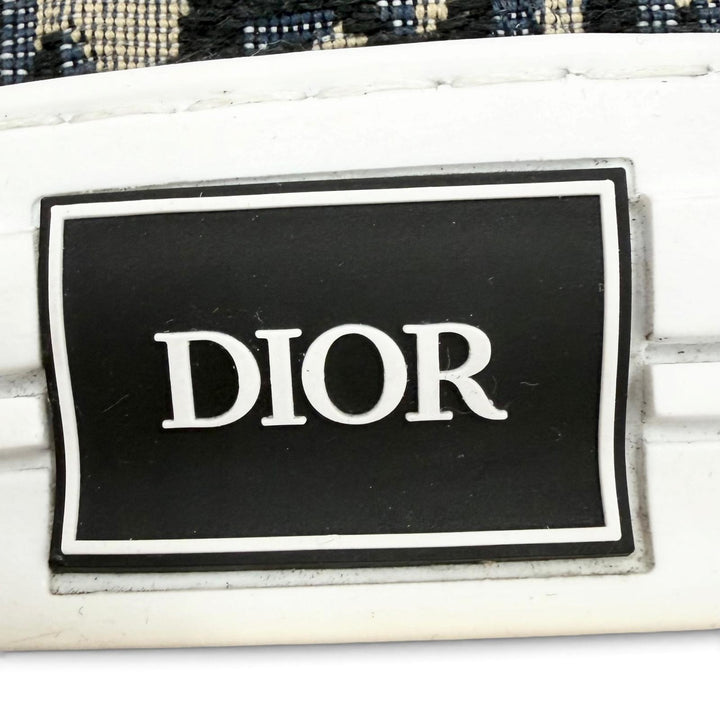 美品▼DIOR ディオール オム 3SH126ZSA B23 オブリーク ジャカード ハイトップスニーカー ネイビー 42.5 イタリア製 メンズ 定価175000円