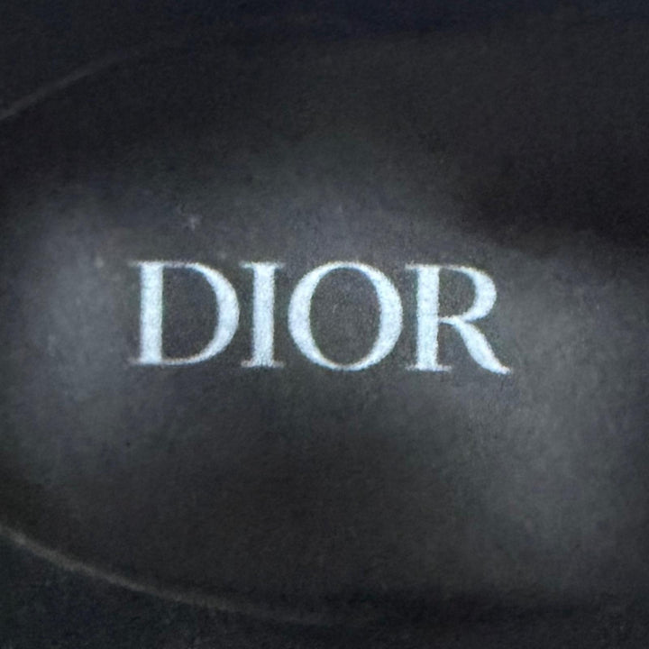 美品▼DIOR ディオール オム 3SH126ZSA B23 オブリーク ジャカード ハイトップスニーカー ネイビー 42.5 イタリア製 メンズ 定価175000円