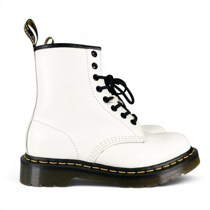 未使用品▲Dr.Martens ドクターマーチン 11822100 1460 イエローステッチ 8ホール ブーツ ホワイト ブラック UK4 レディース 箱付き