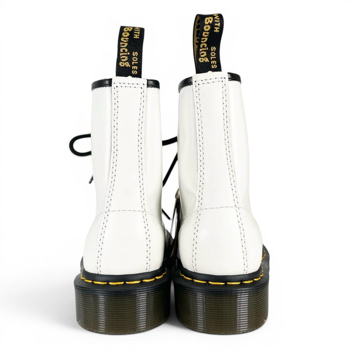 未使用品▲Dr.Martens ドクターマーチン 11822100 1460 イエローステッチ 8ホール ブーツ ホワイト ブラック UK4 レディース 箱付き