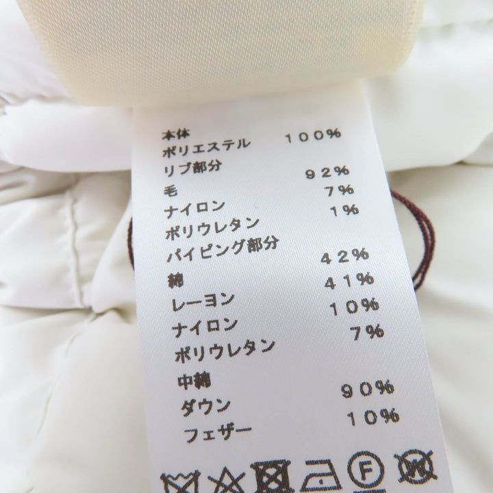 極美品☆HERMES エルメス 24AW 4H0169DR セリエロゴラバーパッチ ZIP UP ダウンベスト ホワイト 40 イタリア製 正規品 レディース
