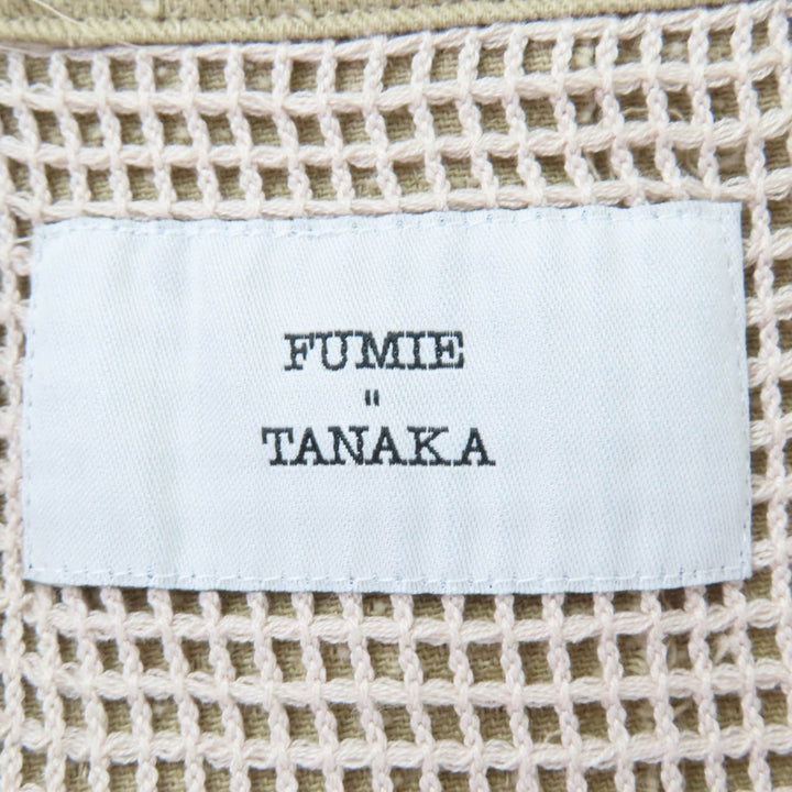 極美品☆FUMIE TANAKA フミエタナカ 23SS F23S-01 コットン100％ needle trench CO トレンチコート ベージュ 1 日本製 正規品 レディース