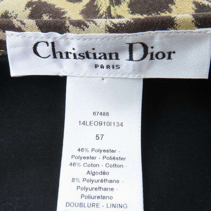 極美品☆Christian Dior クリスチャンディオール 14LEO910I134 レオパード柄 ベレー帽 ブラウン系 57 イタリア製 正規品 レディース