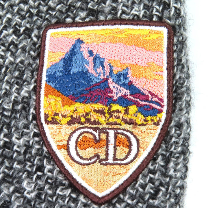 極美品△DIOR ディオール オム 293M130CT363 カシミヤ100％ ロゴワッペン ニットスウェット パンツ グレー S イタリア製 正規品 メンズ