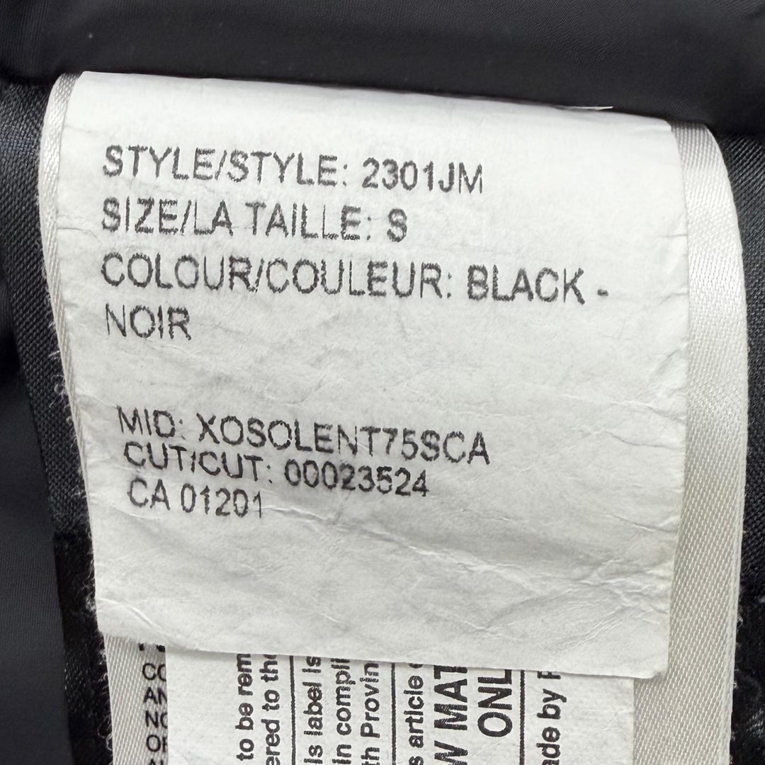 良品▼CANADA GOOSE カナダグース 2301JM RUSSELL ロゴワッペン ファー付 フーデッド ZIPUP ダウンジャケット ブラック カナダ製 正規品