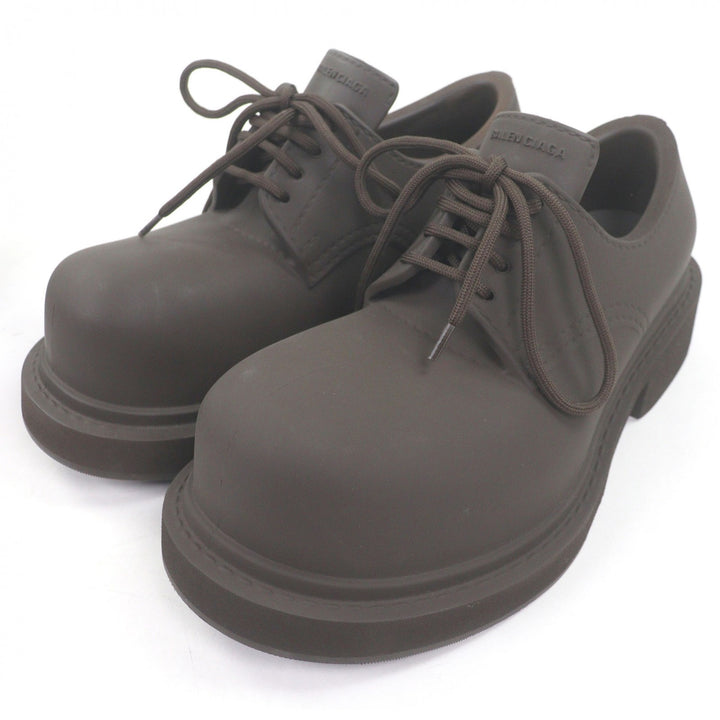 極美品□BALENCIAGA バレンシアガ 23AW 717805 STEROID DERBY レースアップ ステロイドダービーシューズ 茶色 42 イタリア製 メンズ