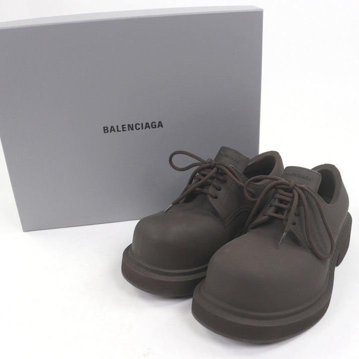 極美品□BALENCIAGA バレンシアガ 23AW 717805 STEROID DERBY レースアップ ステロイドダービーシューズ 茶色 42 イタリア製 メンズ