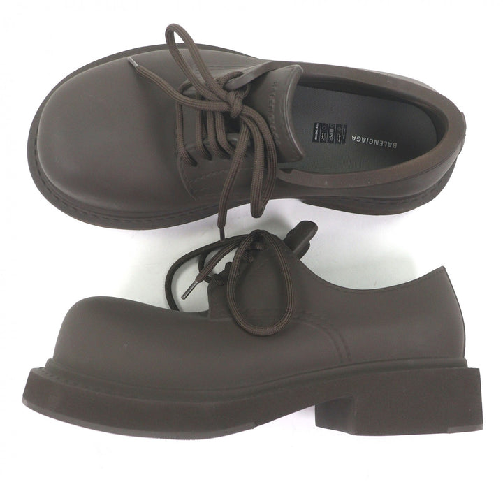 極美品□BALENCIAGA バレンシアガ 23AW 717805 STEROID DERBY レースアップ ステロイドダービーシューズ 茶色 42 イタリア製 メンズ