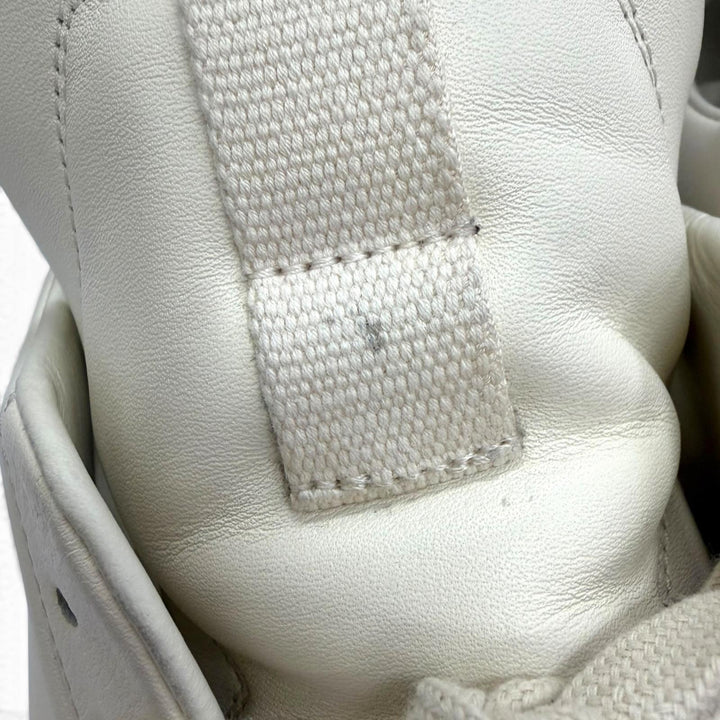 【ドンドン見直し】美品□Rick Owens リックオウエンス RR01C4814 GEO GETH RUNNER レザー ローカットスニーカー ホワイト 44 メンズ