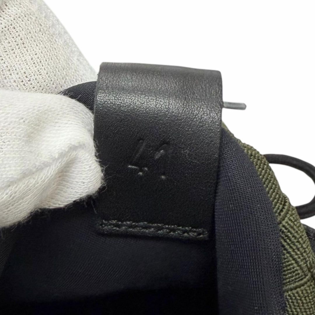 美品□BOTTEGAVENETA ボッテガヴェネタ イントレチャート レースアップ ロゴ入り ローカットスニーカー カーキ 41 メンズオススメ◎　