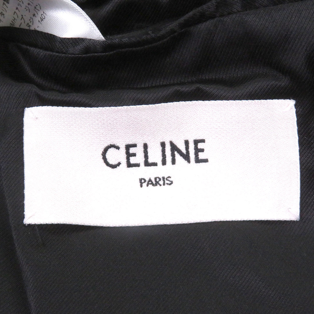 未使用品□CELINE セリーヌ 2M653863C ウール 金ボタン ダブルブレスト ロングチェスターコート カーキ 34 イタリア製 正規品 メンズ