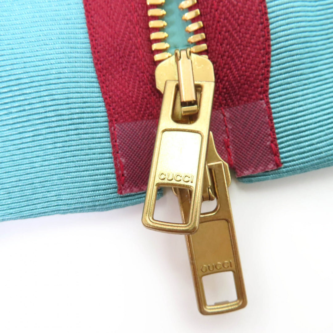 未使用品☆GUCCI グッチ 22SS 683131 コットン バックZIP クロップド丈 ベスト ブルー系 36 イタリア製 正規品 レディース ハンガー付き