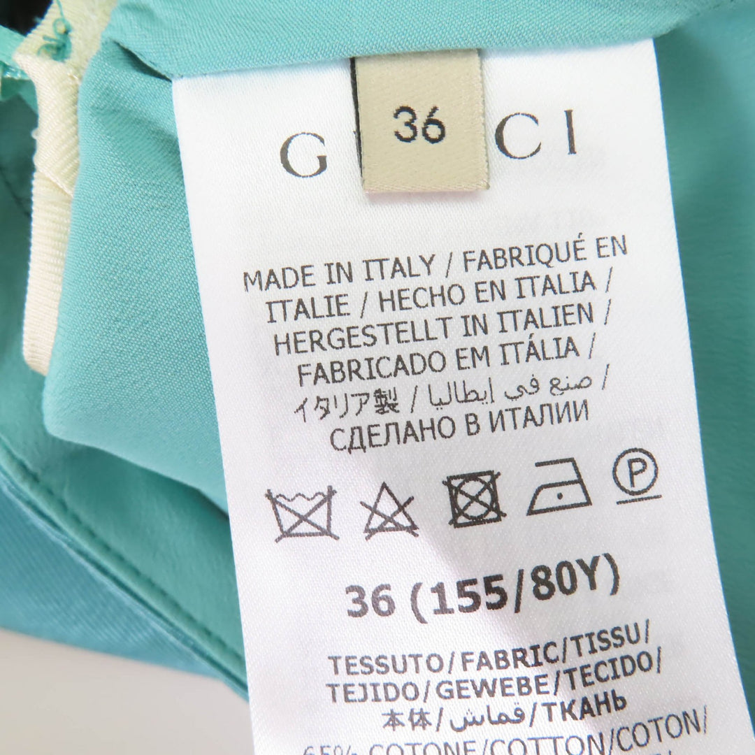 未使用品☆GUCCI グッチ 22SS 683131 コットン バックZIP クロップド丈 ベスト ブルー系 36 イタリア製 正規品 レディース ハンガー付き