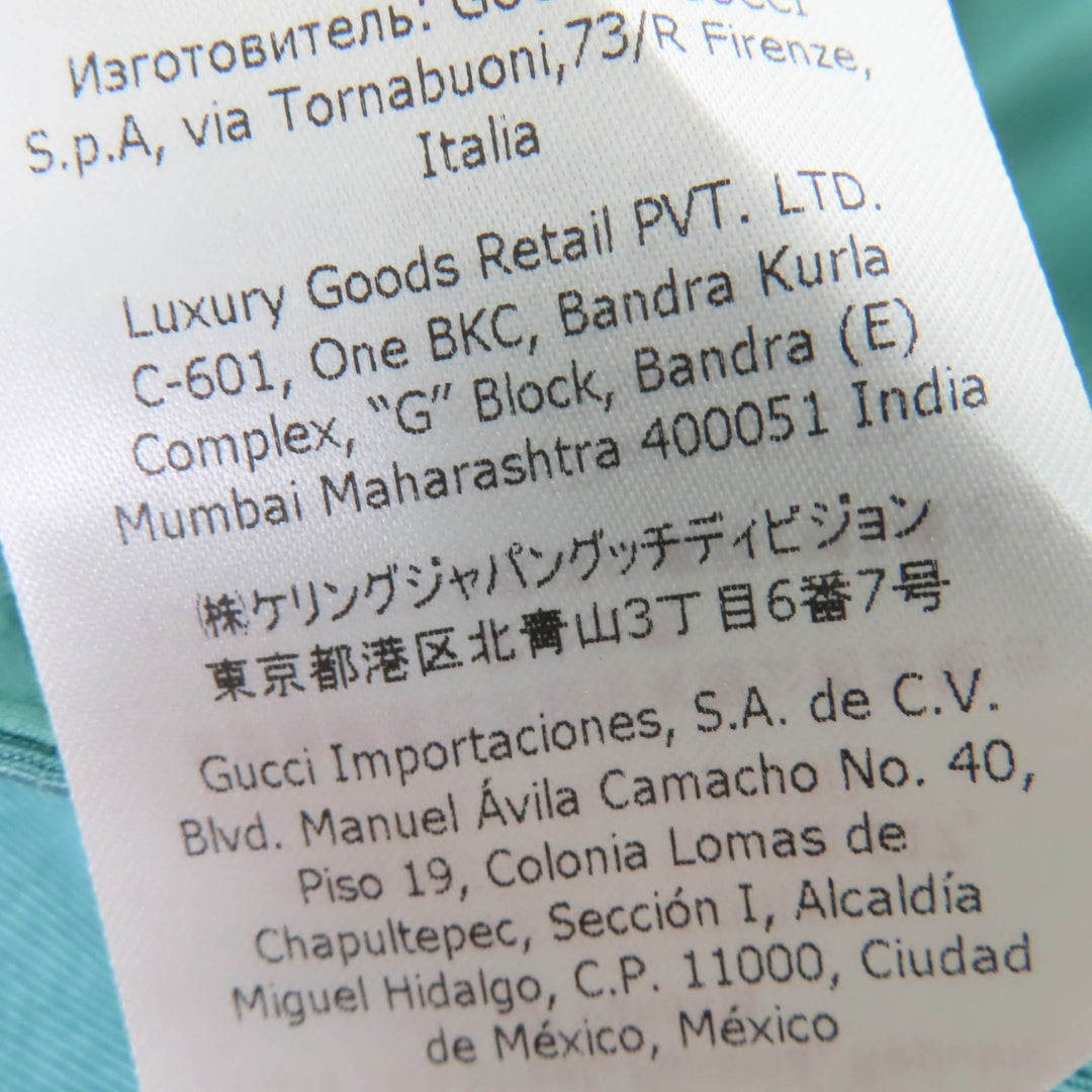 未使用品☆GUCCI グッチ 22SS 683131 コットン バックZIP クロップド丈 ベスト ブルー系 36 イタリア製 正規品 レディース ハンガー付き
