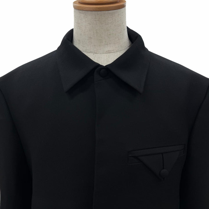 極美品□LOUIS VUITTON ルイヴィトン 24SS エンベリッシュドウール 背面ビジューデザイン ブルゾン ブラック 50 イタリア製 正規品